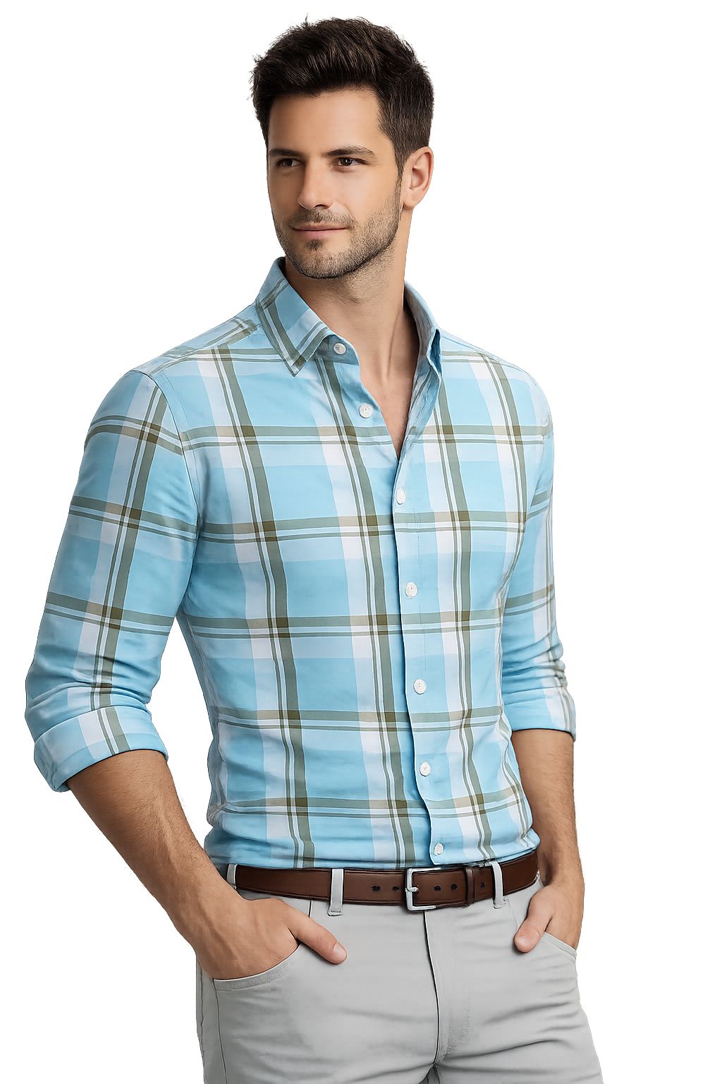 100% cotton checks Regular fit shirt - Image 2