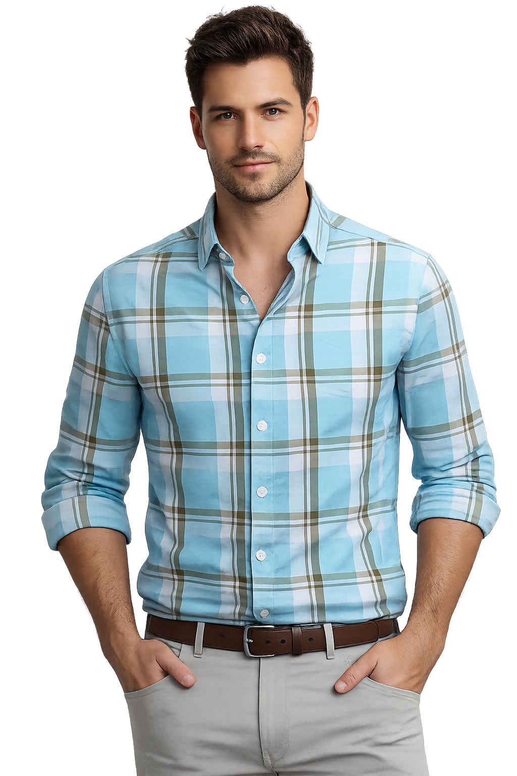 100% cotton checks Regular fit shirt