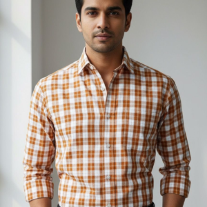 100% cotton checks Regular fit shirt