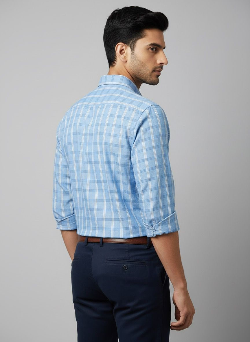 100% cotton checks Regular fit shirt - Image 3
