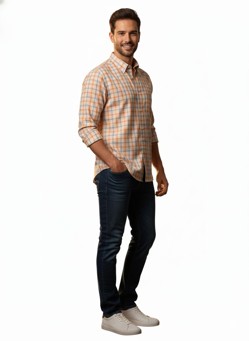 100% cotton checks Regular fit shirt