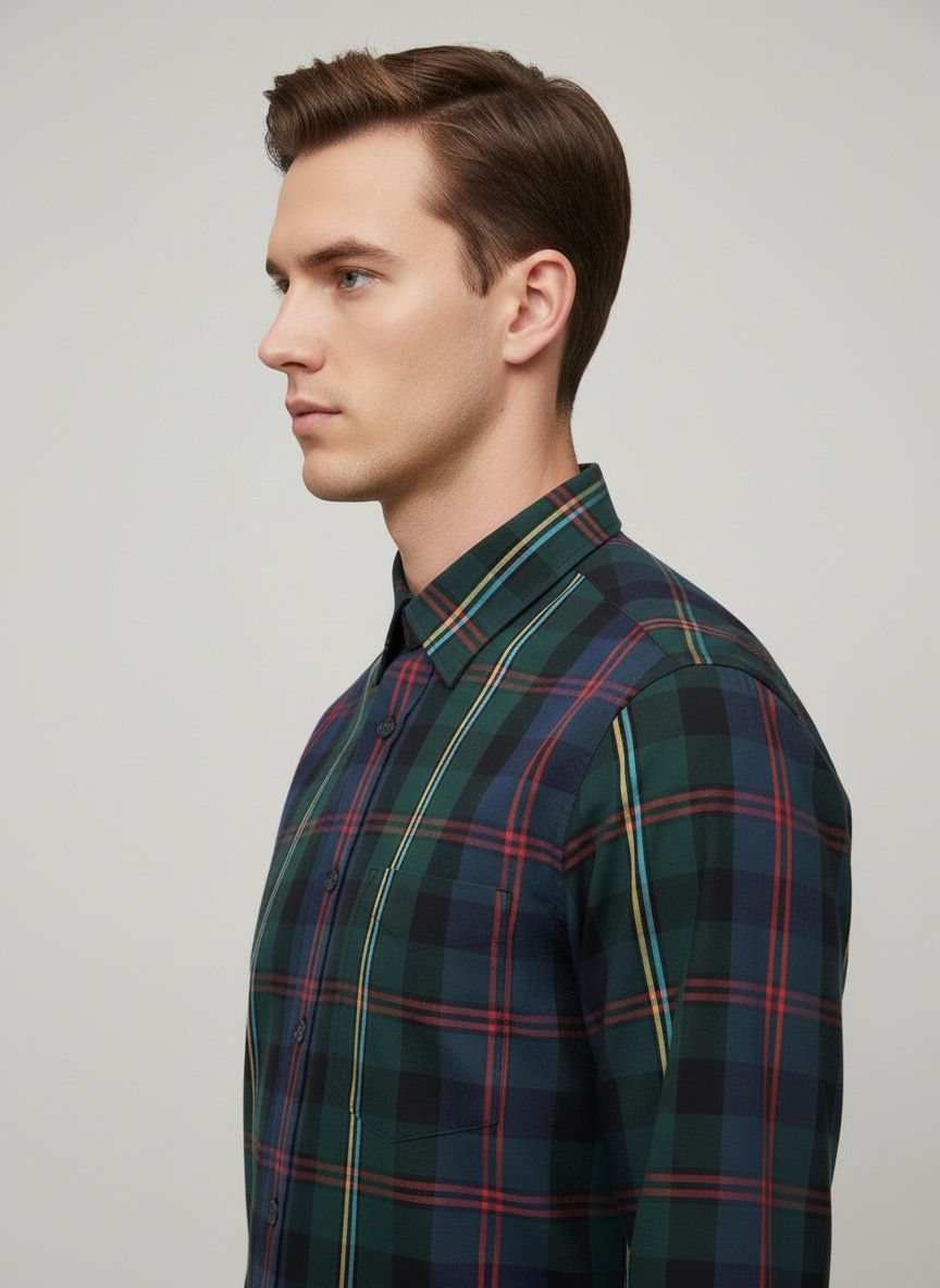 100% cotton checks Regular fit shirt
