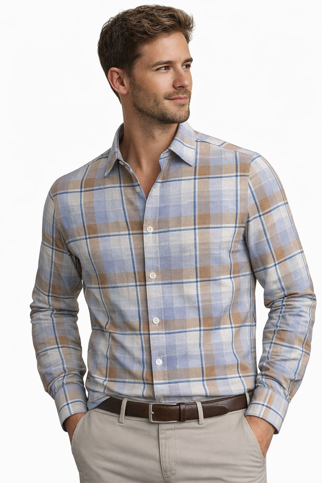 100% cotton checks Regular fit shirt