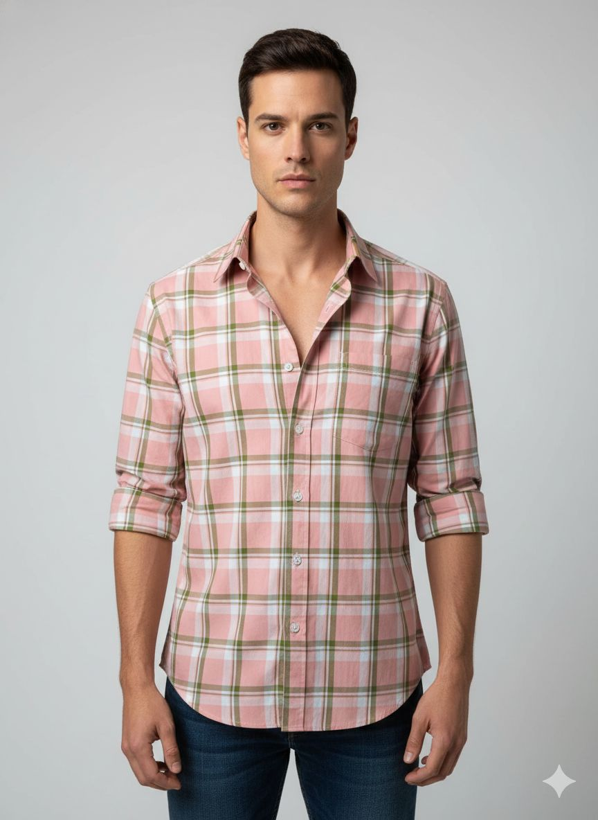 100% cotton checks Regular fit shirt - Image 3