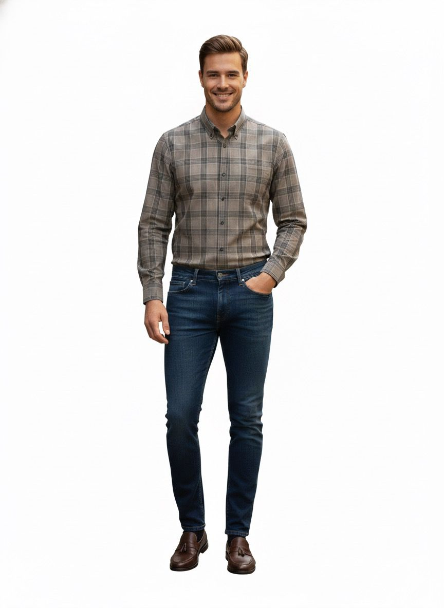 100% cotton checks Regular fit shirt