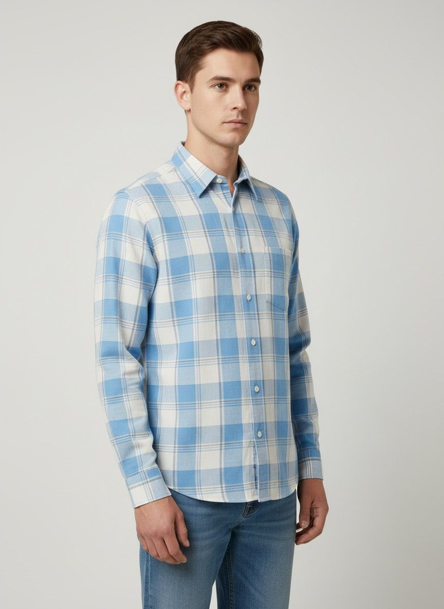 100% cotton checks Regular fit shirt - Image 2